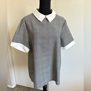 FREE- Cute Grey Collared Top